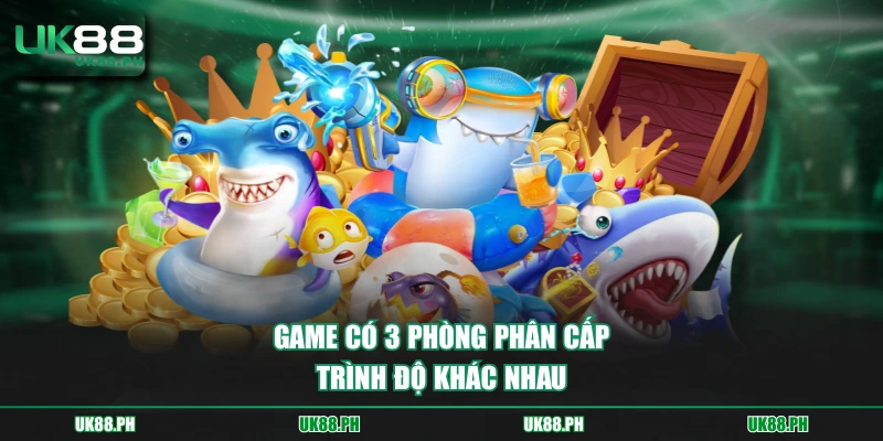 Game có 3 phòng phân cấp trình độ khác nhau